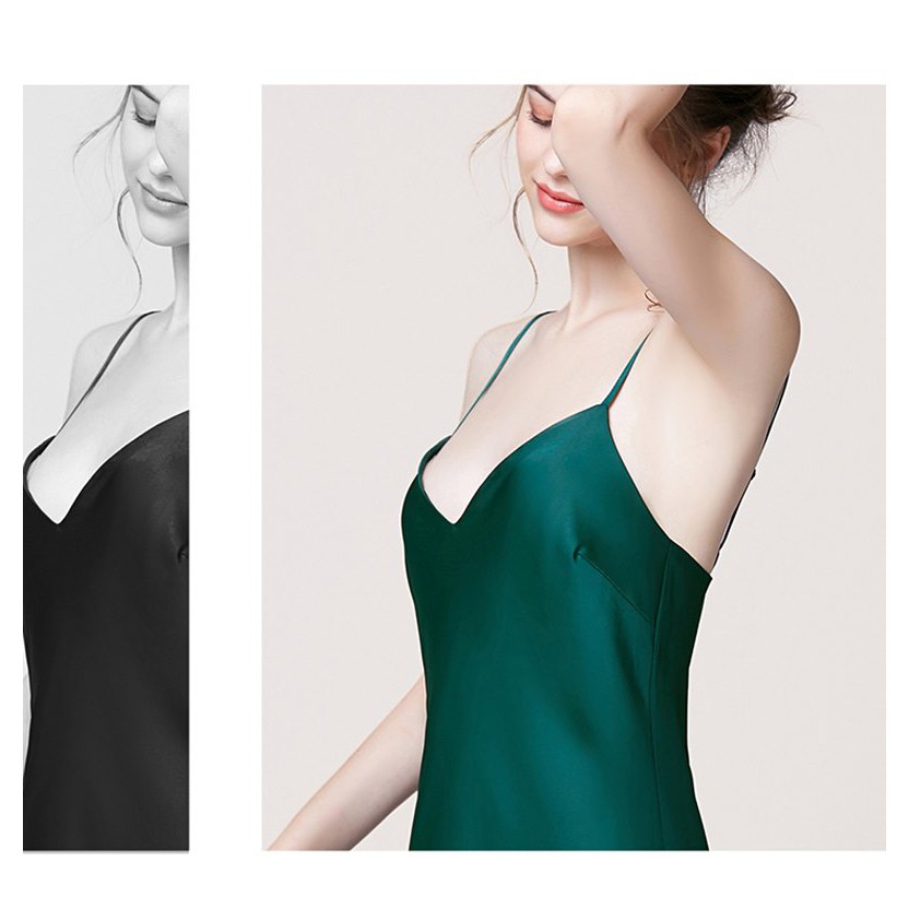 Đầm ngủ lụa satin cao cấp Đầm ngủ 2 dây cao cấp - mềm, mịn, mặc mát & không nhăn. | BigBuy360 - bigbuy360.vn