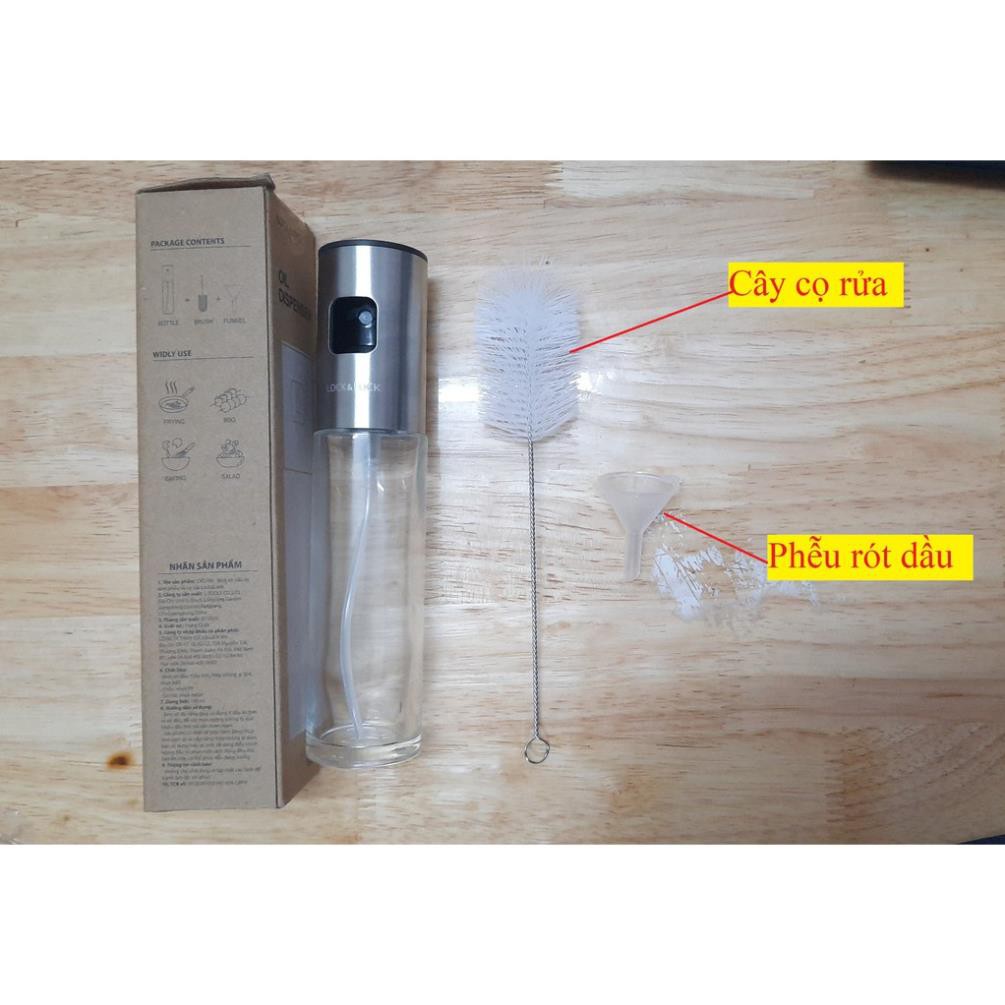 [Mã SRJULY1215 giảm 20K đơn 50K] Bình xịt dầu ăn Lock&Lock 100ml kèm phểu và cọ rửa - CKO109 | BigBuy360 - bigbuy360.vn