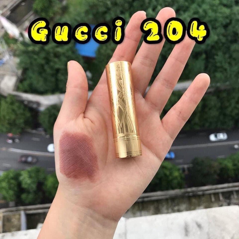 Son thỏi GUCCI SATIN 204 - Hồng đất