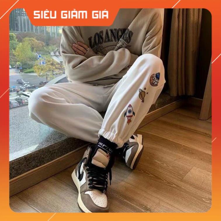 Quần Jogger Ống Suông Chất Nỉ Da Cá Hoạ tiết Gobi Ulzzang Unisex Nam Nữ