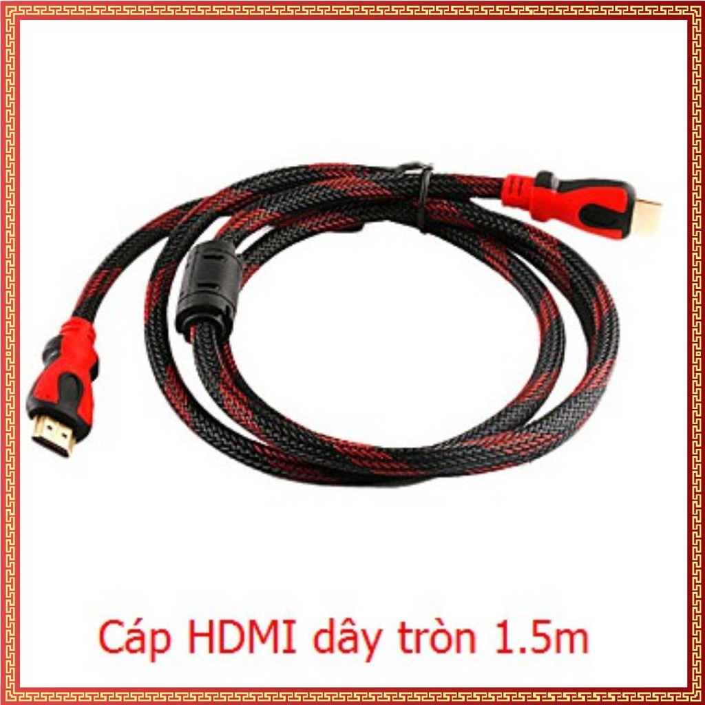 [Loại 1] Dây hdmi tròn 1,5m bọc lưới chống nhiễu