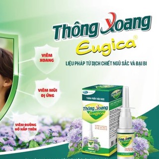 Xịt thông xoang Eugica - Giúp giảm xoang, mũi xoang dị ứng từ cây hoa Ngũ sắc