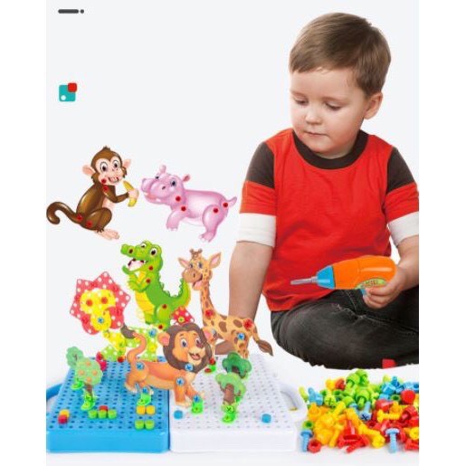 Bộ đồ chơi Kỹ Sư Nhí KÍCH THÍCH SÁNG TẠO đồ chơi lắp ráp - vali kéo kèm dụng cụ cơ khí cho bé