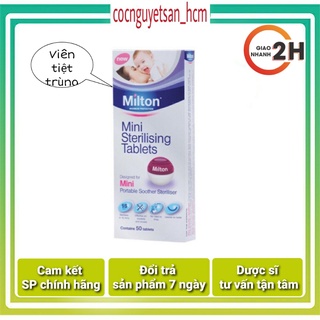 Viên Tiệt Trùng Cốc Nguyệt San Milton Hộp 50viên [ Chính hãng]