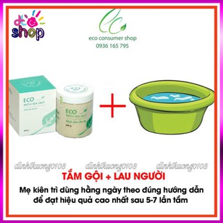 [2 hộp] MUỐI TẮM BÉ SINH DƯỢC ECO 400g - MUỐI TẮM THẢO DƯỢC AN TOÀN TUYỆT ĐỐI CHO DA BÉ DỊU MÁT, HẾT RỐM SẢY