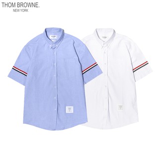 Áo sơ mi thời trang thương hiệu TB - * - Áo sơ mi ngắn tay ba màu cotton Oxford cổ lọ cổ điển, kiểu dáng giống nhau cho nam và nữ
