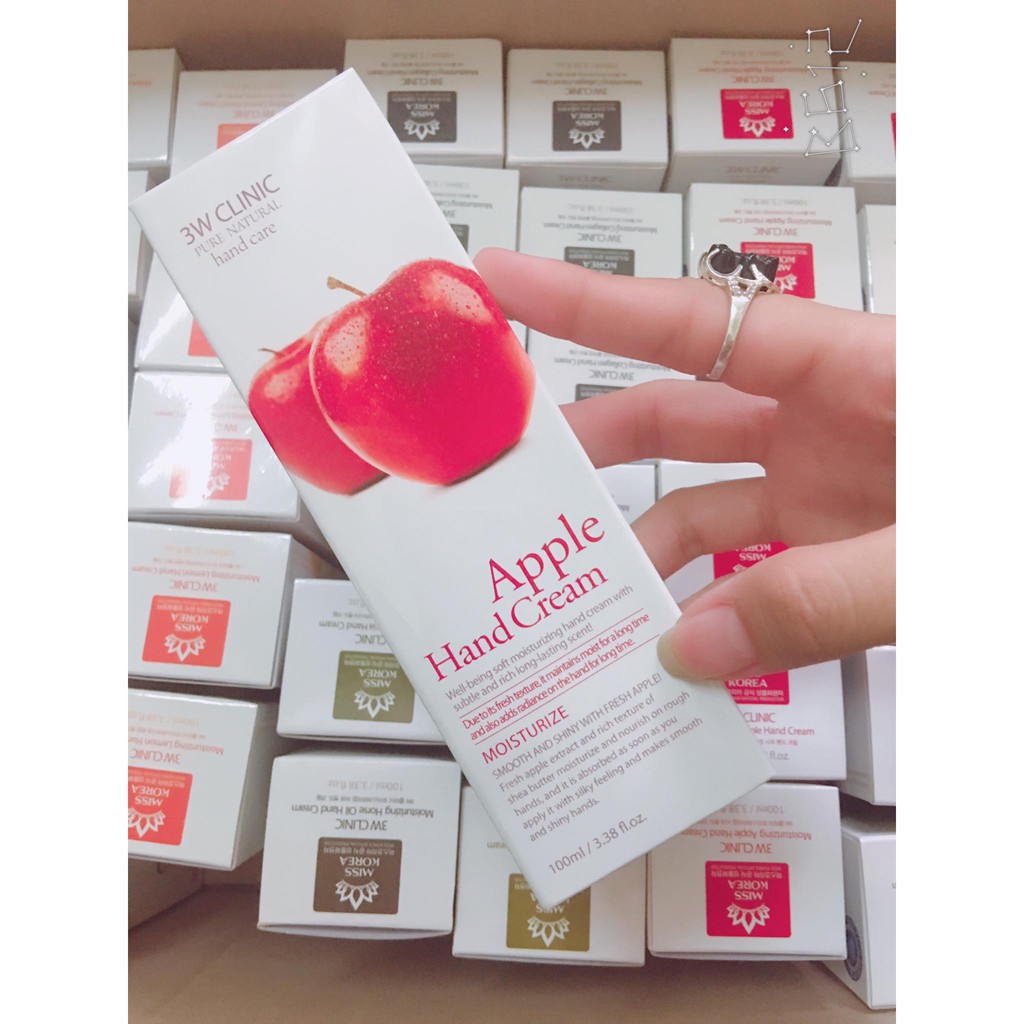 Kem Dưỡng Da Tay Hương Táo 3W Clinic Apple Hand Cream 100ml