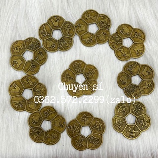 Đồng xu hoa mai phong thủy may mắn