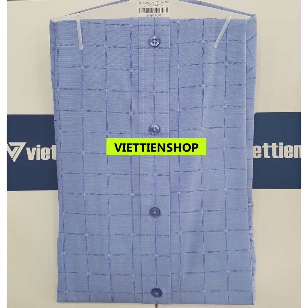 (1449 CRL) ÁO SƠ MI VIỆT TIẾN DÀI TAY VẢI TRE CA RÔ | BigBuy360 - bigbuy360.vn
