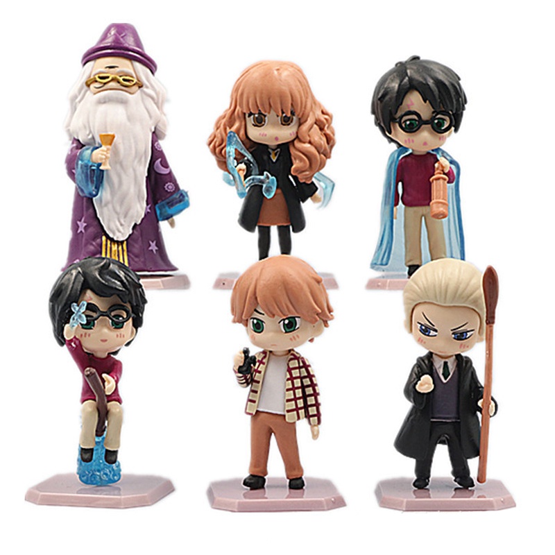Set 6 Mô Hình Mô Phỏng Hermione Jean Granger Ronald Weasley Dumbledore