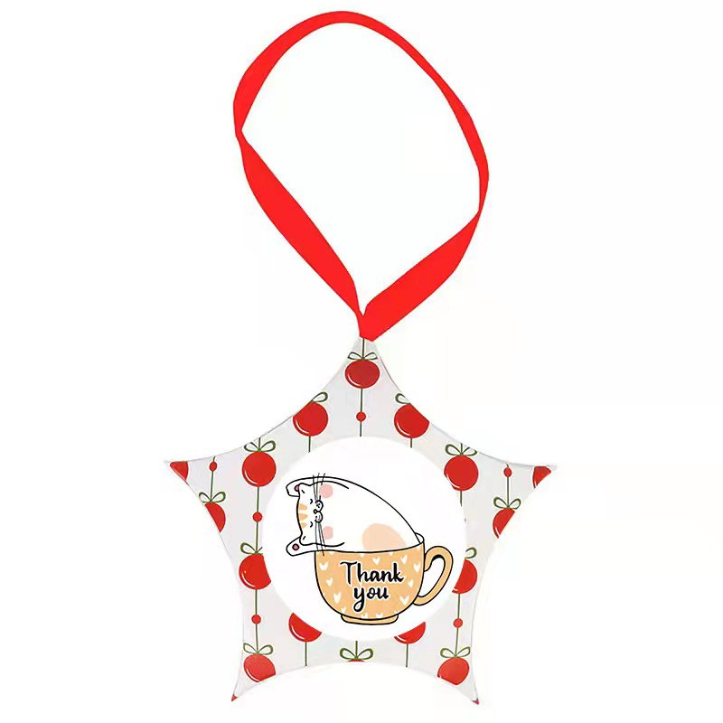 Giá Xưởng - 500 Tem dán tròn Sticker Thank You 25mm sticker hình mèo xinh xắn