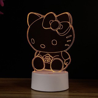 Đèn Ngủ 3D HÌnh Hello Kitty