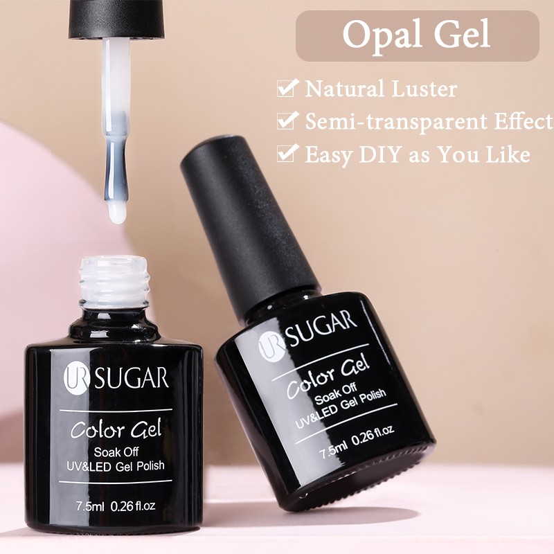 Sơn móng tay UR SUGAR màu bán trong suốt 7.5ml chất lượng cao chuyên dụng