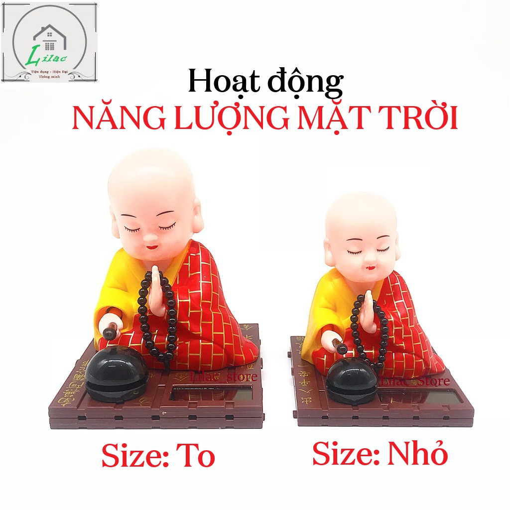 TƯỢNG PHẬT GÕ MÕ🙏SIZE LỚN🙏ĐỂ BÀN. ĐỂ TAPLO Ô, TƯỢNG PHẬT TỤNG KINH, PHẬT DI LẶC LẮC ĐẦU, chạy bằng năng lượng mặt trời