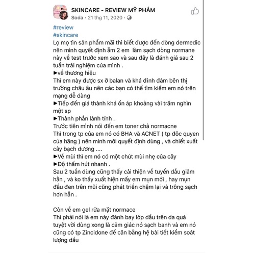 Gel rửa mặt kháng khuẩn cho dầu mụn