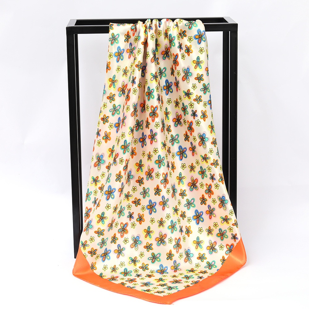Khăn Choàng Satin Vuông 90CM(35.4inch) Thời Trang Dành Cho Nữ WJ1001-55