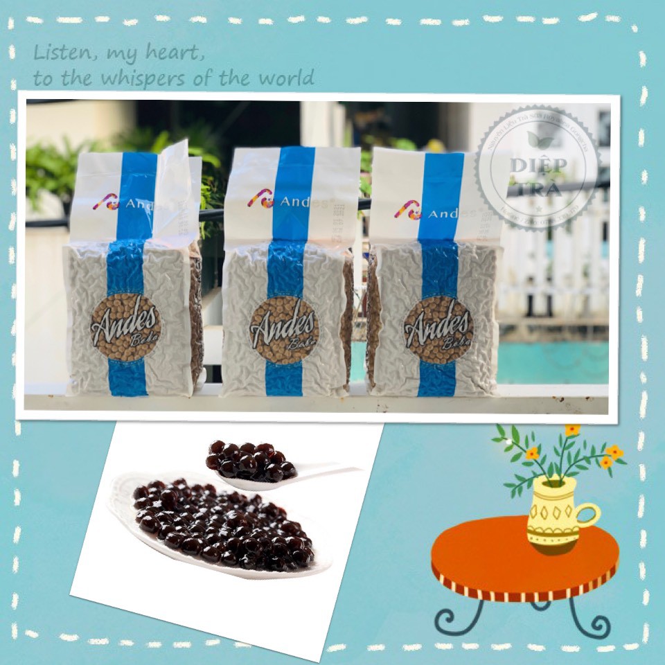 Trân Châu  đen  vị caramel 3kg các hãng: Andes Đài Loan/ Wings Đài Loan/ Wings Việt Nam