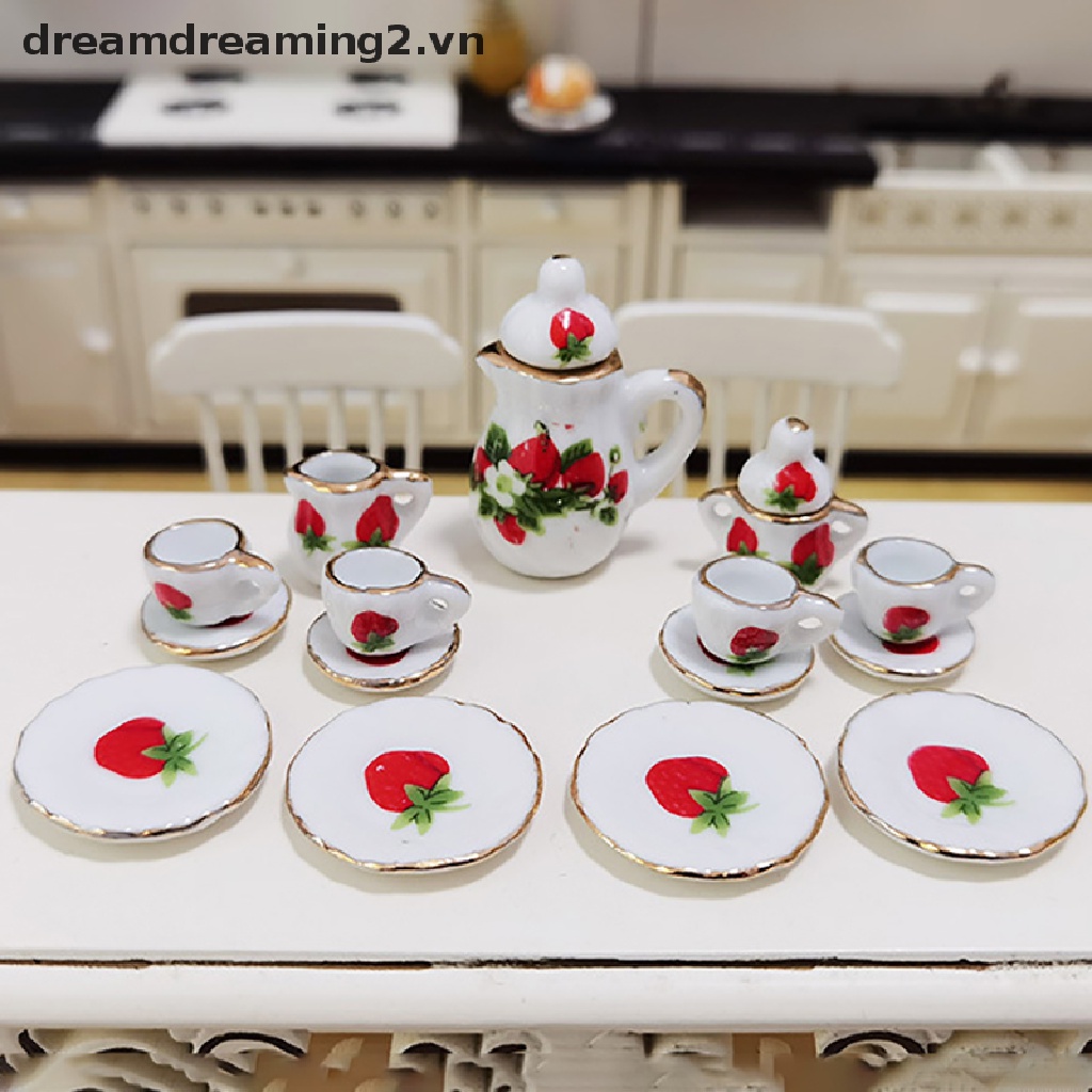 Bộ ấm trà và cà phê xinh xắn dành cho nhà búp bê