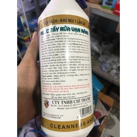 Nước Tẩy Rửa Vạn Năng Sủ Bào - Chai 1 lít giá hủy diệt siêu rẻ