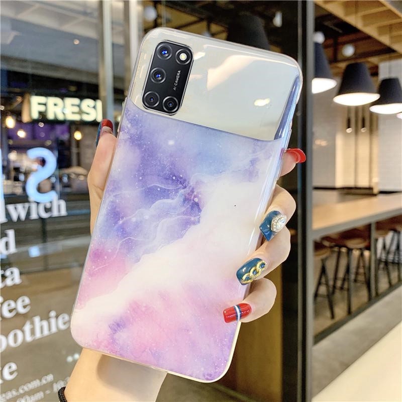 Ốp Điện Thoại Họa Tiết Đá Hoa Cương Tráng Gương Sang Trọng Cho Samsung Galaxy M51 New 2020 M51