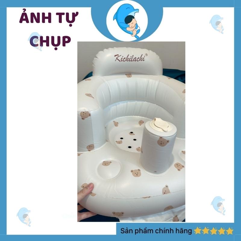 Ghế hơi tập ngồi ghế ăn dặm cho bé Kichilachi cao cấp gọn nhẹ dễ mang đi