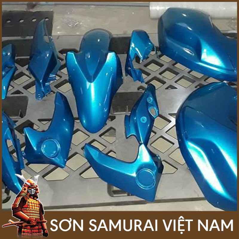 Màu Xanh Ánh Kim Sơn Samurai - Combo Màu Xanh 2511 Sơn Xịt Samurai