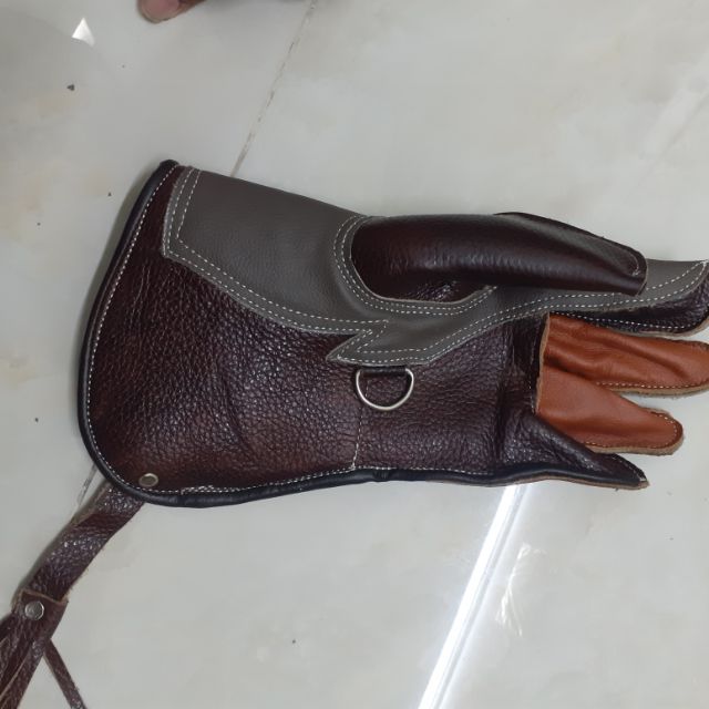 Găng tay chim săn mồi.da bò 3 lớp