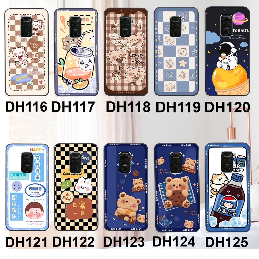 Ốp lưng Xiaomi REDMI NOTE 9 in hình 3D GẤU cute be@r, soda, happy day cực hot ,thời thượng