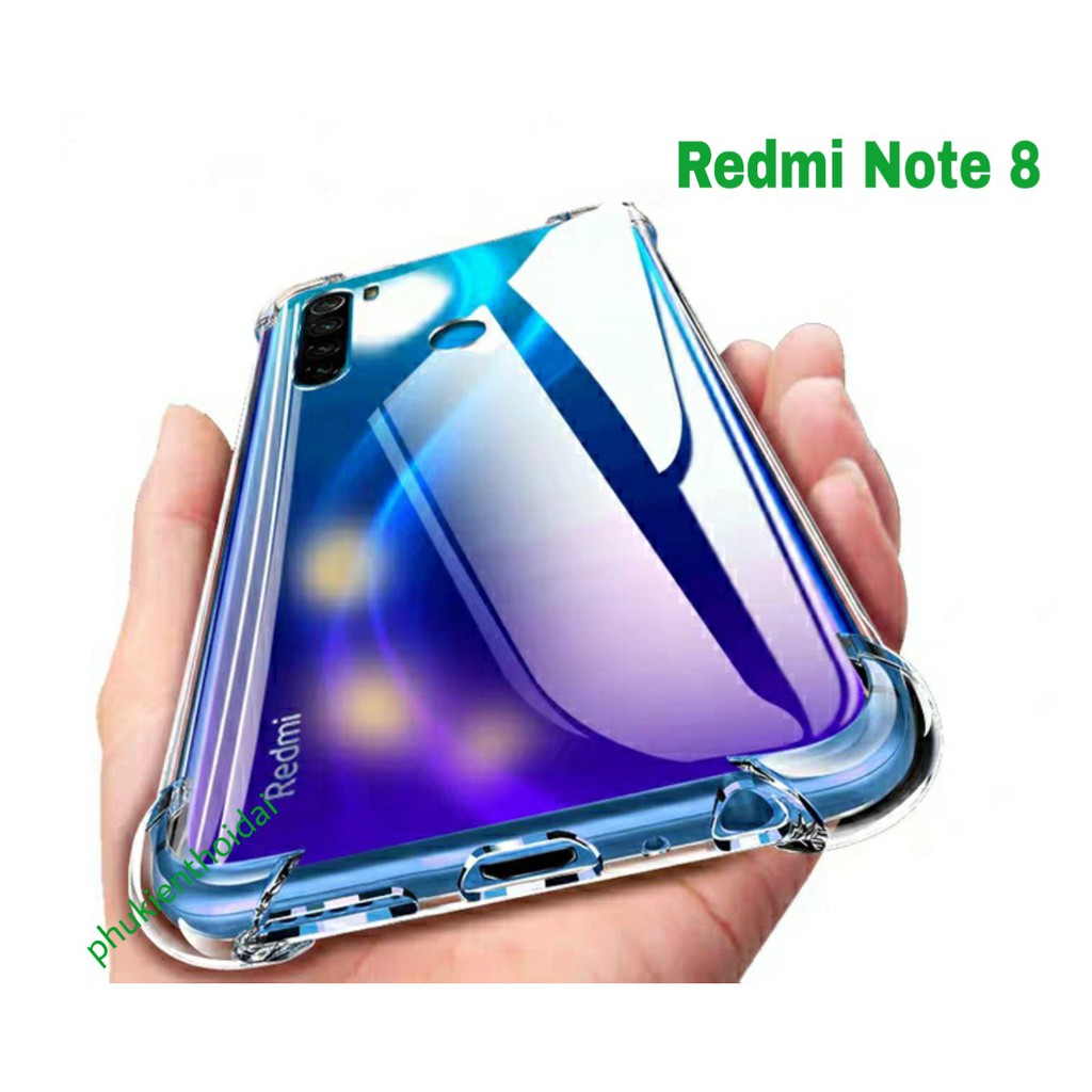Ốp lưng Redmi Note 8 dẻo trong lồi 4 góc chống sốc hạn chế ố vàng cao cấp chất đẹp