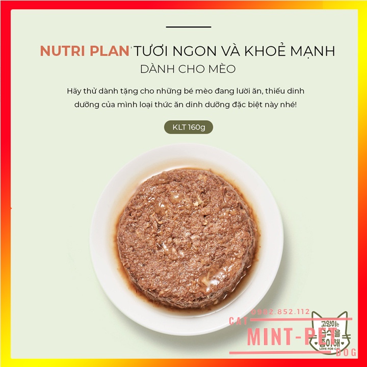 Pate cho mèo Nutri Plan lon 160g pate mèo