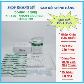 Kit test nhanh biocredit nhập khẩu hàn quốc, bộ kit test mũi tại nhà