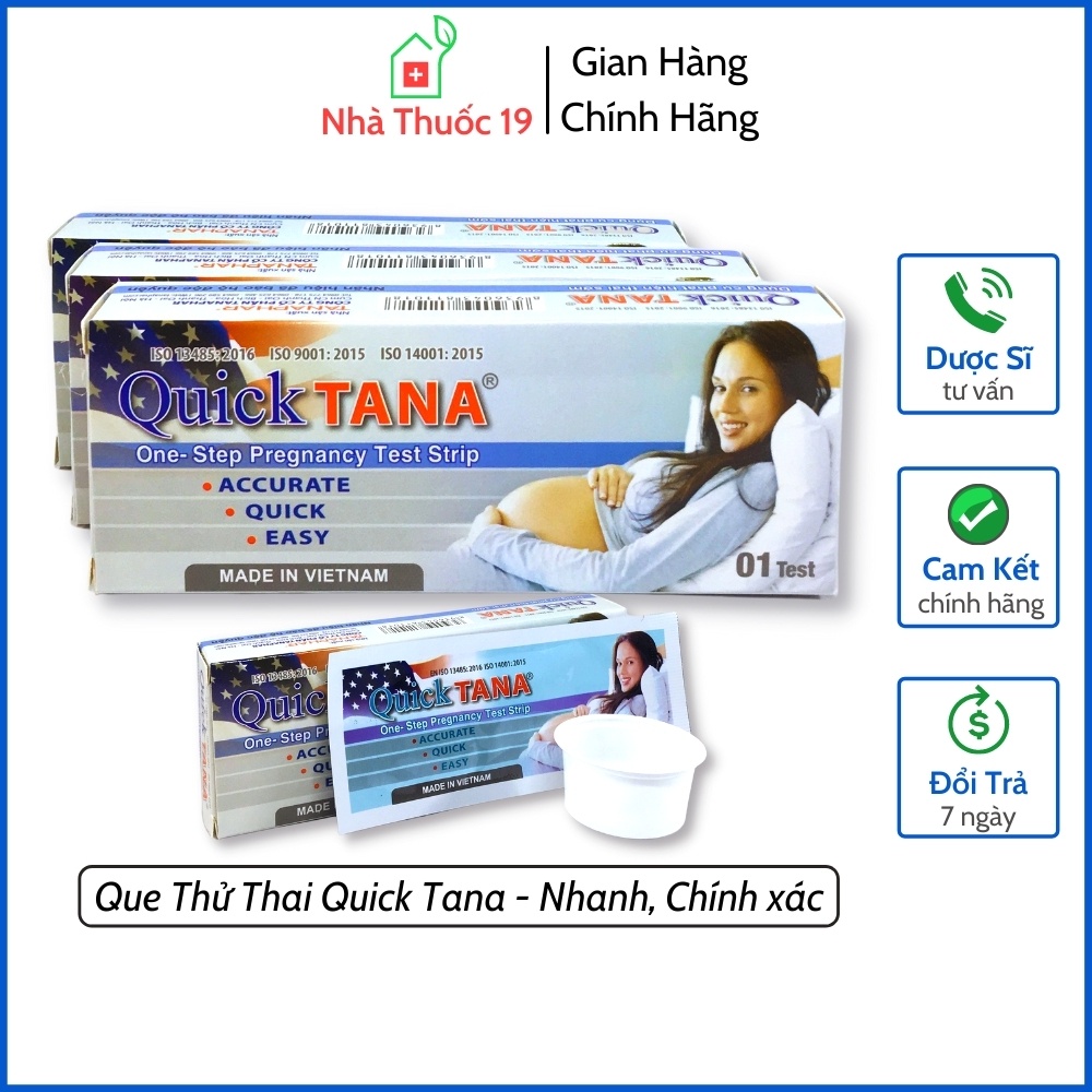 [Che Tên] Que Thử Thai Nhanh Quick Tana - Que Thử Phát Hiện Thai Sớm, Tiện Lợi - Dễ Sử Dụng - Chính Xác