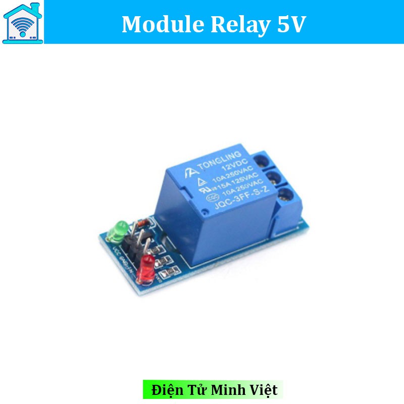 Module relay 5V, 1 kênh đóng cắt thiết bị điện 10A