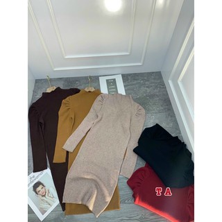 Váy len tăm body tay bồng