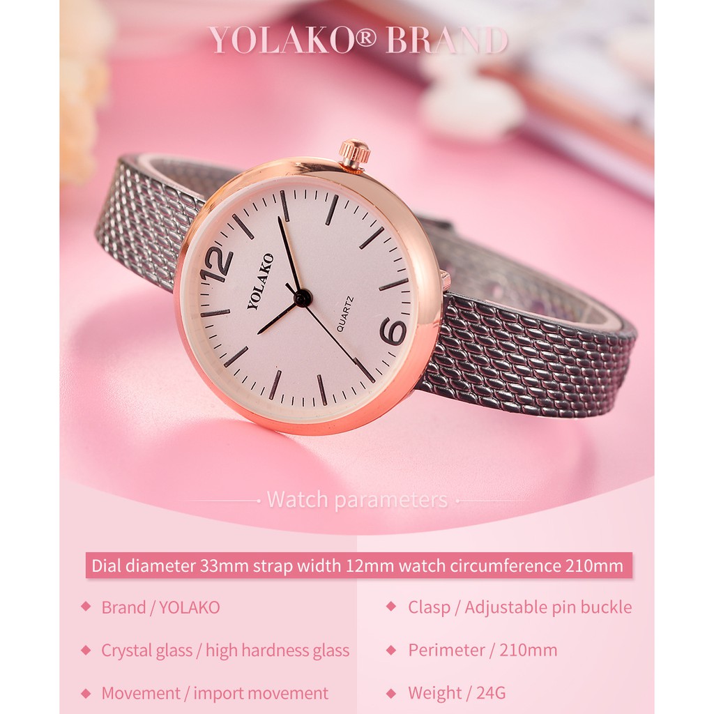 (GIÁ SỐC)Đồng hồ nữ YOLAKO YLK04 dây lưới hợp kim nhỏ xinh AH443