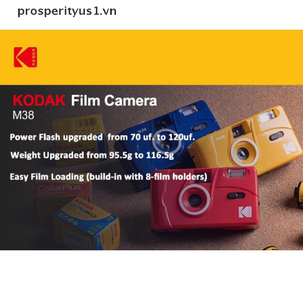 [prosperityus1] Máy Ảnh Phim Cổ Điển Kodak M35 35mm Tái Sử Dụng Được Nhiều Lần