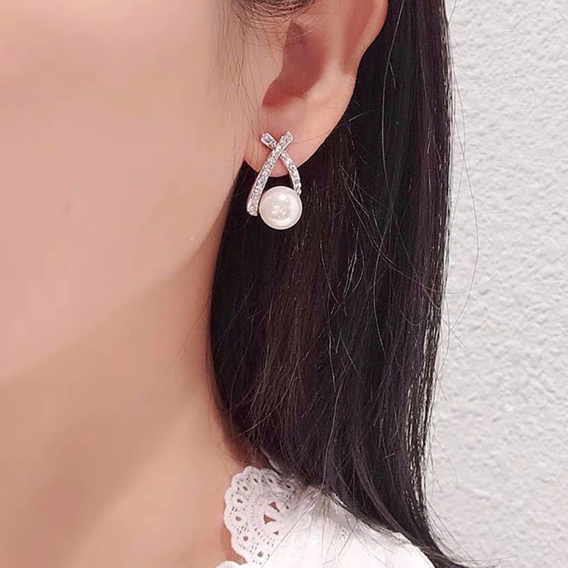 Khuyên tai nữ bạc đẹp, bông hoa tai bạc trai tròn trang sức phong cách Hàn Quốc Minh Thoa Jewelry