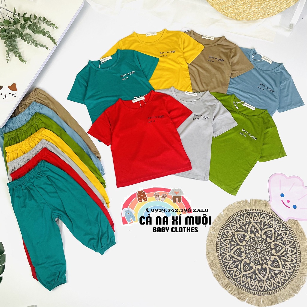 FULLSIZE(7-26kg)7 Màu Bộ Minky Mom ALIBABA Thun Lạnh Hàng Chuẩn Họa Tiết Dể Thương Cho Bé Gái Bé Trai