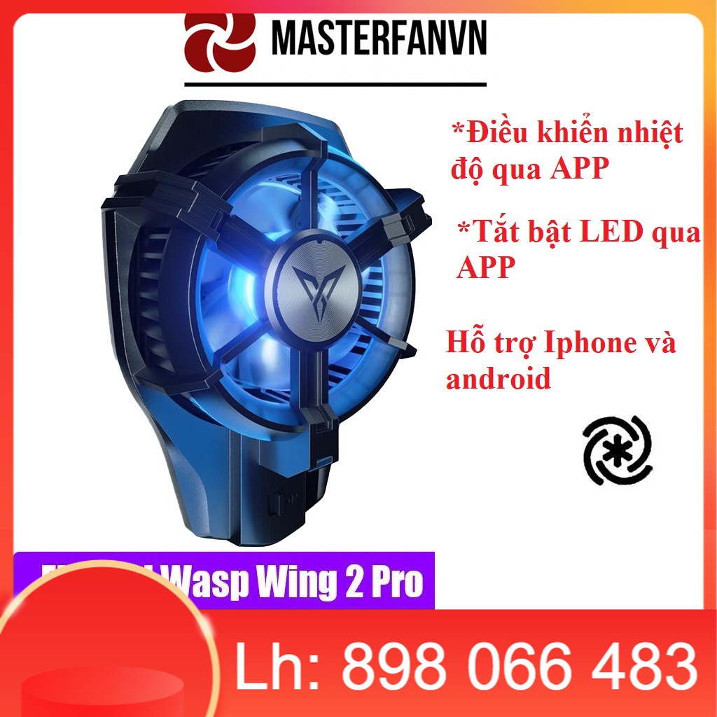 Quạt tản nhiệt điện thoại Flydigi Wasp Wing Pro 2 sò lạnh dành cho điện thoại, siêu lạnh âm tới -3 độ C