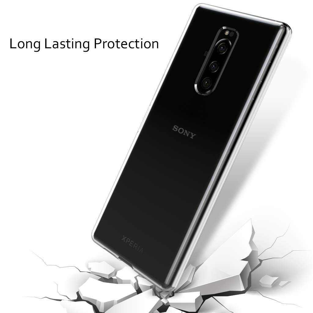 Ốp lưng trong suốt siêu mỏng chống sốc chống trầy bảo vệ cho điện thoại Sony Xperia 1