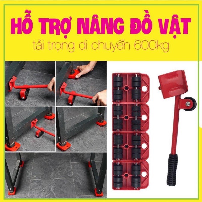 Dụng cụ nâng đồ [FREESHIP] Bộ dụng cụ nâng và di chuyển đồ nặng đa năng tiện ích