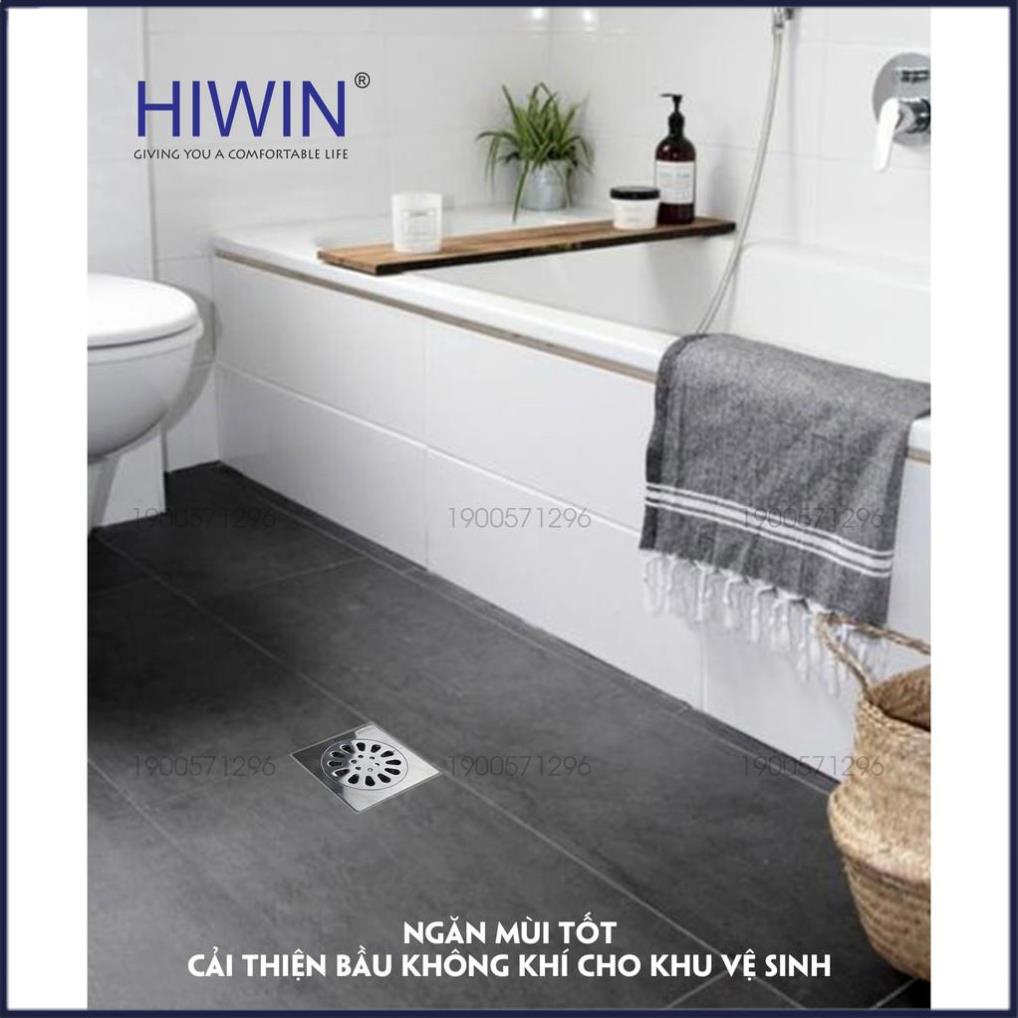 Phễu ga thoát sàn chống mùi hôi inox 304 kích thước 100x100mm HIWIN FD-1210