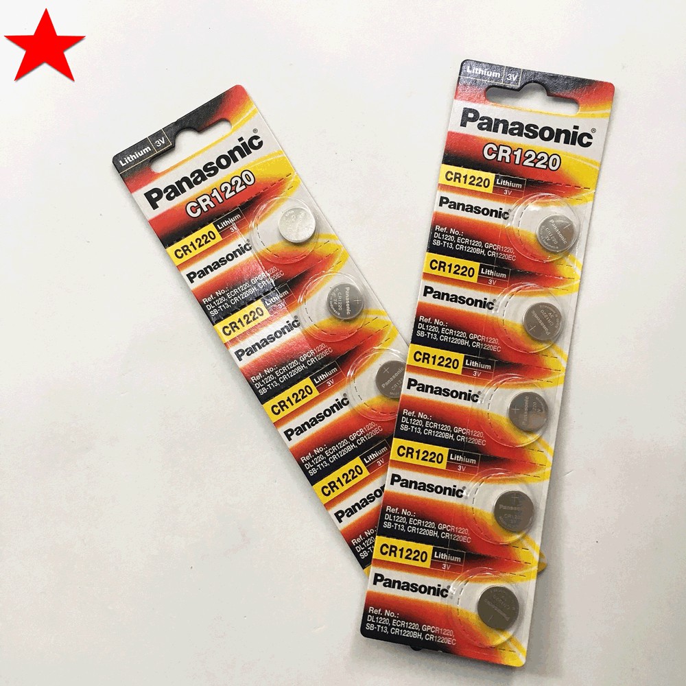 Pin đồng hồ CR1220 Panasonic 3V Lithium Vỉ 1 Viên chính hãng