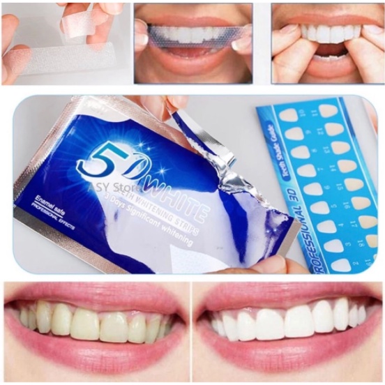 1 Miếng Dán Trắng Răng 5D White Teeth Whitening Strip