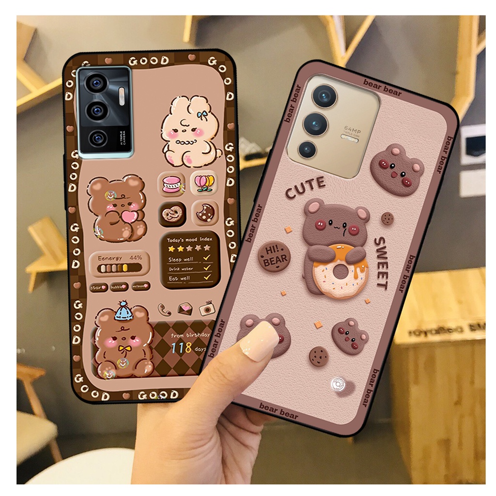 Ốp lưng Vivo V23e - Vivo V23 5G in hình gấu bear dễ thương, bền đẹp