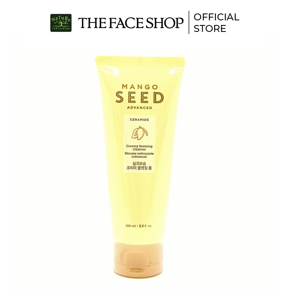 Sữa Rửa Mặt Dưỡng Ẩm Không Khô Da Thefaceshop Mango Seed Creamy Foaming Cleanser 100Ml