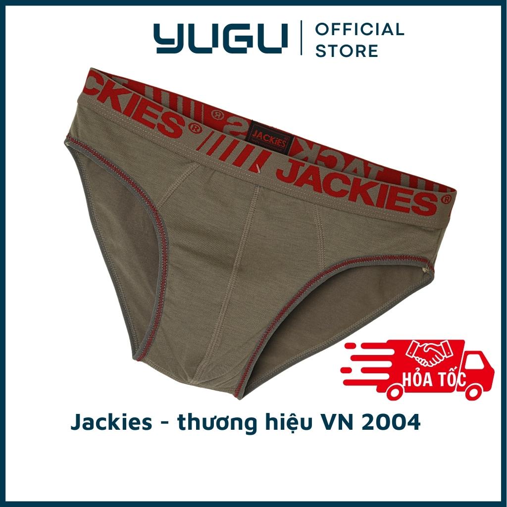 Quần lót tam giác nam cotton cao cấp JACKIES S03 -YUGU- Quần sịp nam thun 40kg-85kg chính hãng Việt Nam, 1 chiếc che tên