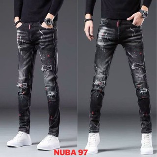 Quần jean nam màu đen rách xước đẹp giá rẻ,quần bò TAKA 97