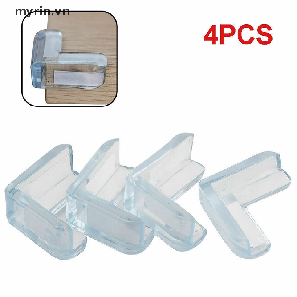 Set 4 Đệm Cao Su Trong Suốt Bọc Cạnh Bàn Nội Thất Bảo Vệ An Toàn Cho Bé