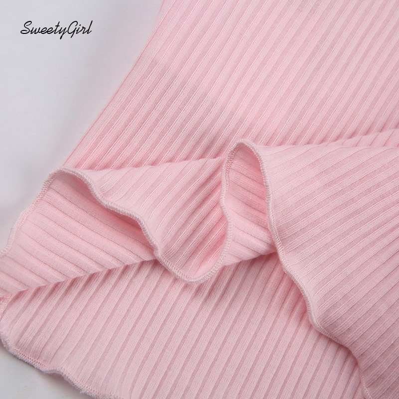 Áo Thun Tay Dài Cổ Chữ V Phối Ren Nơ Màu Trắng Hồng Thời Trang 2022